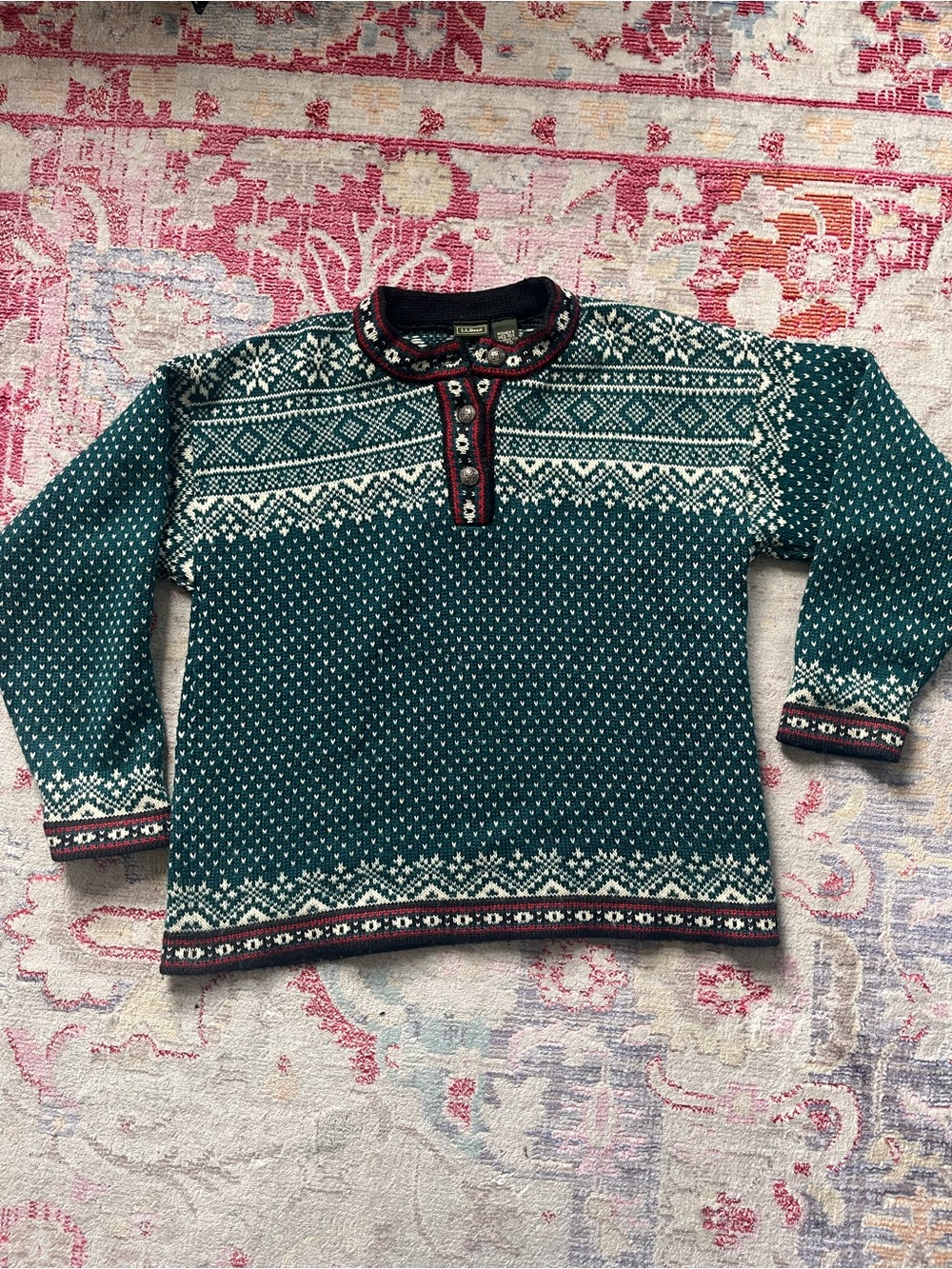 LL Bean vintage Nordic wool sweater